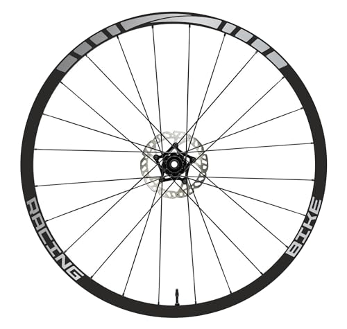 Felgenrandaufkleber MTB 26 Zoll - 27,5 Zoll - 28-29 Zoll Rad Bike Sticker Racing Code B0141 (28-29 Zoll, Silber 90) von DualColorStampe