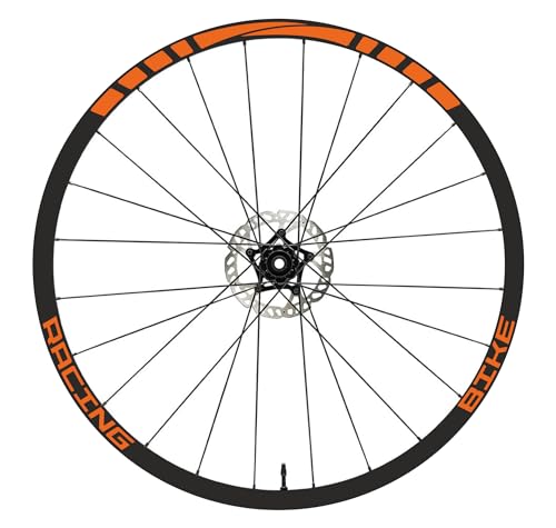 Aufkleber Felgen MTB 26" - 27,5" - 28-29" Zoll Rad Bike Sticker Racing Code B0141 (27,5 Zoll, Orange 35) von DualColorStampe