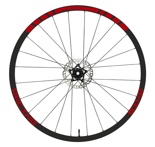 Aufkleber Felgen MTB 26" - 27,5" - 28-29" Zoll Rad Bike Sticker Racing Code B0141 (27,5 Zoll, Rot 31) von DualColorStampe