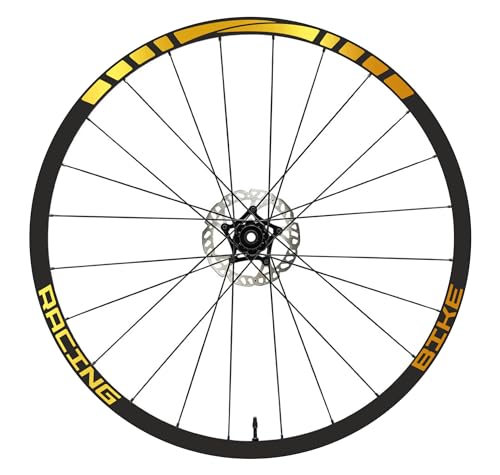 Aufkleber Felgen MTB 26" - 27,5" - 28-29" Zoll Rad MTB Bike Sticker Felgen MTB Racing Code B0141 (28-29 Zoll, Gold 91) von DualColorStampe