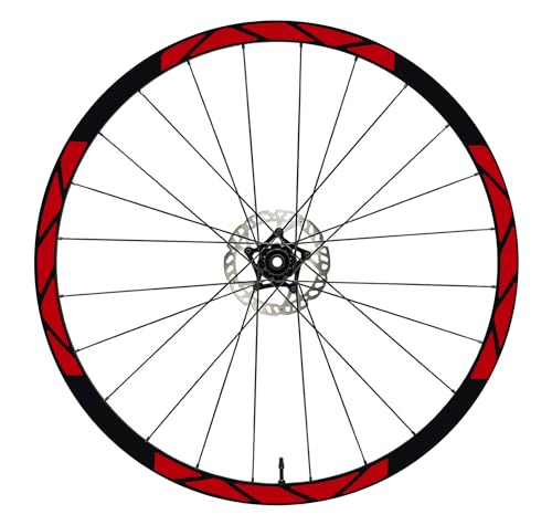 DualColorStampe B0012 Felgenaufkleber für Mountainbike, 26 Zoll – 27,5 Zoll – 28 – 29 Zoll (61,8 – 69 cm), Rot 31 von DualColorStampe
