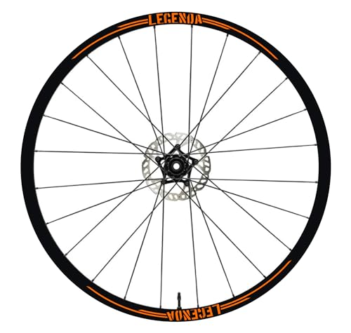 Aufkleber Felgen MTB 26" - 27,5" - 28-29" Zoll Rad MTB Bike Sticker Mountainbike Legende Code B0142 (28-29 Zoll, Orange 35) von DualColorStampe