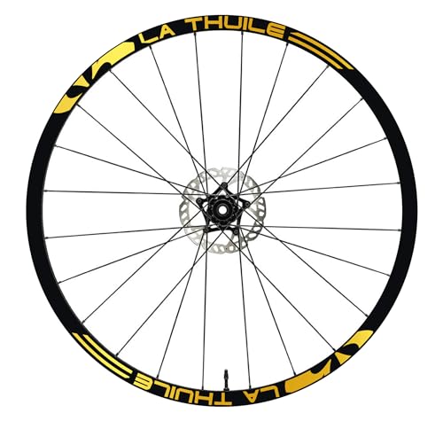 DualColorStampe Aufkleber Felgen 26" - 27,5" - 28-29" Zoll Fahrrad MTB Bike Sticker Felgen MTB LA Thuile Code B0153 (28-29 Zoll, Gold 91) von DualColorStampe