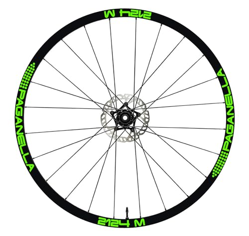 DualColorStampe Aufkleber Felgen 26" - 27,5" - 28-29" Zoll Fahrrad MTB Bike Sticker Felgen MTB Paganella Code B0154 (28-29 Zoll, grün fluoreszierend) von DualColorStampe