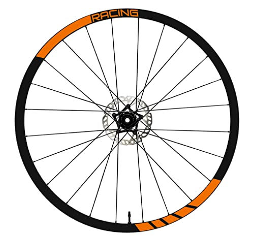 DualColorStampe Aufkleber Felgen 26" - 27,5" - 28-29" Zoll Fahrrad MTB Bike Sticker Felgen MTB Racing B0031 (28-29" Zoll, Orange 35) von DualColorStampe