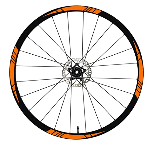 DualColorStampe Felgenaufkleber 26 Zoll - 27,5 Zoll - 28-29 Zoll Zoll Fahrrad MTB Bike Sticker Felgen MTB B0006 (28-29 Zoll, Orange 35) von DualColorStampe