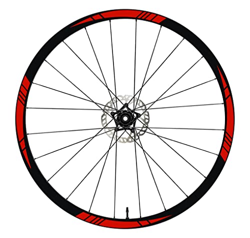 DualColorStampe Aufkleber Felgen 26" - 27,5" - 28-29" Zoll Fahrrad MTB Bike Sticker MTB Felgen B0006 (28-29" Zoll, Rot 31) von DualColorStampe