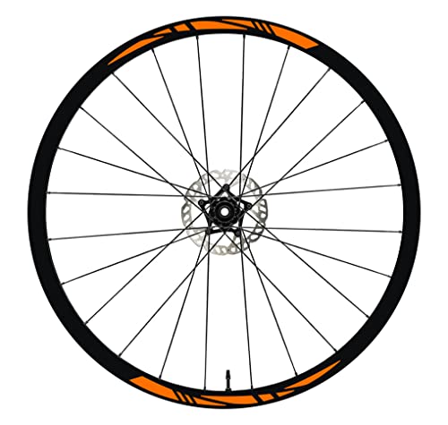 DualColorStampe Aufkleber Felgen 26" - 27,5" - 28-29" Zoll Fahrrad MTB Bike Sticker MTB Felgen B0007 (28-29" Zoll, Orange 35) von DualColorStampe