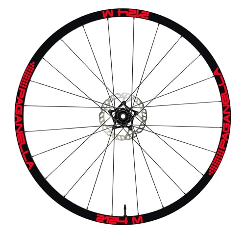 DualColorStampe Aufkleber Felgen 26 Zoll - 27,5 Zoll - 28-29 Zoll Zoll Fahrrad MTB Bike Sticker Felgen MTB Paganella Code B0154 (28-29 Zoll, rot fluoreszierend) von DualColorStampe