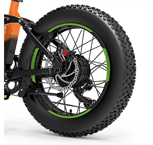 DualColorStampe Aufkleber Felgen FAT Bike 20 Zoll (20 Zoll) Rad Fat Bike MTB Sticker Felgen Streifen B0075 (Lime 64) von DualColorStampe