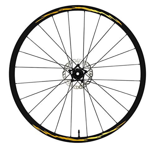 DualColorStampe Aufkleber Felgen Fahrrad 26'' - 27,5'' - 28-29'' Zoll Rad MTB Bike Aufkleber Felgen MTB Zubehör MTB B0041 (26'' Zoll, Gold) von DualColorStampe
