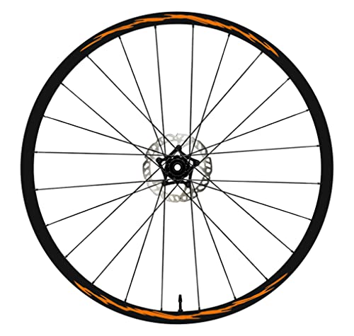 DualColorStampe Aufkleber Felgen Fahrrad 26'' - 27,5'' - 28-29'' Zoll Rad MTB Bike Aufkleber Felgen MTB Zubehör MTB B0041 (28-29'' Zoll, Orange) von DualColorStampe
