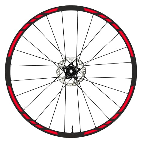 DualColorStampe Aufkleber Felgen MTB 26 Zoll - 27,5 Zoll - 28-29 Zoll Fahrrad MTB Aufkleber Felgen MTB Code B0097 (27,5 Zoll, Fluoreszierend rot) von DualColorStampe