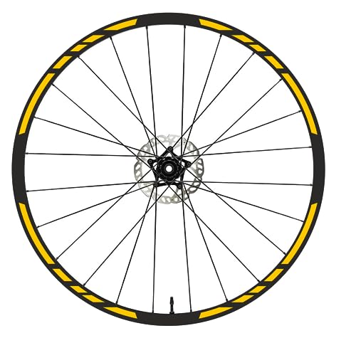 DualColorStampe Aufkleber Felgen MTB 26 Zoll - 27,5 Zoll - 28-29 Zoll Rad MTB Aufkleber Felgen MTB COD. B0097 (26 Zoll, Gelb 21) von DualColorStampe