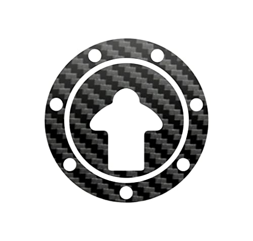 DualColorStampe Aufkleber Tankdeckel kompatibel mit KAWASAKI ZRX-1200 (1999-2004) Carbon Motorrad M0217 (Carbon Schwarz) von DualColorStampe