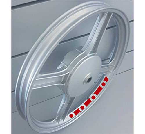 DualColorStampe Aufkleber für Innenräder, kompatibel mit Piaggio Si Felgen, 16 Zoll, Mofa, Sticker, COD.D0050 (rot) von DualColorStampe