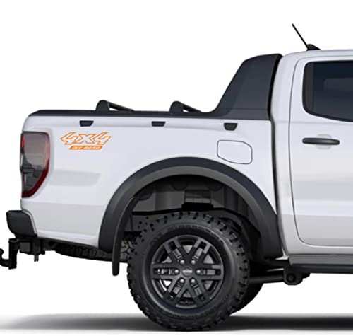 DualColorStampe Aufkleber für Pickup 4 x 4 Off Road (2 Stück DX-SX) Aufkleber Zubehör Aufkleber Decal Auto Code 0134 (Orange) von DualColorStampe