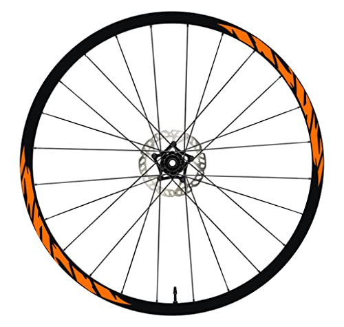 DualColorStampe Aufkleber kompatibel mit Cube Felgen 26 Zoll – 27,5 – 28 – 29 Zoll – Fahrrad MTB Bike Sticker Felgen MTB B0062 (28 – 29 Zoll, Orange) von DualColorStampe