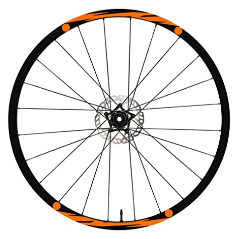 DualColorStampe Aufkleber kompatibel mit KTM Felgen Fahrrad 26" - 27,5" - 28-29" Zoll Rad MTB Bike Sticker Felgen MTB B0022 (28-29 Zoll, Orange 35) von DualColorStampe