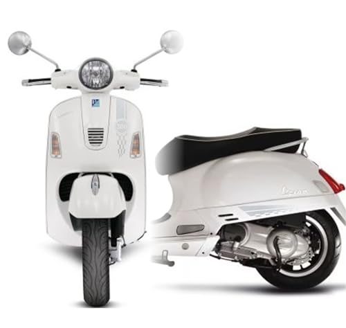 DualColorStampe Aufkleber kompatibel mit Piaggio Vespa GTS 300 Super GTV 300 GTV250 GTV125 Code M0305 (Silber 90) von DualColorStampe