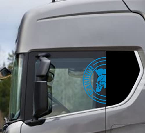 DualColorStampe Aufkleber kompatibel mit Scania Daf Iveco Man LKW Zubehör LKW Aufkleber LKW Fenster Warrior Artikelnummer: 0302 (Blau 53) von DualColorStampe