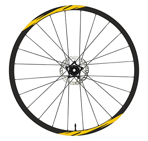 DualColorStampe Aufkleber kompatibel mit Scott Felgen Fahrrad 26 Zoll – 27,5 – 28 – 29 Zoll – Fahrrad MTB Sticker Felgen MTB – B0020 (28 – 29 Zoll, Gelb 21) von DualColorStampe