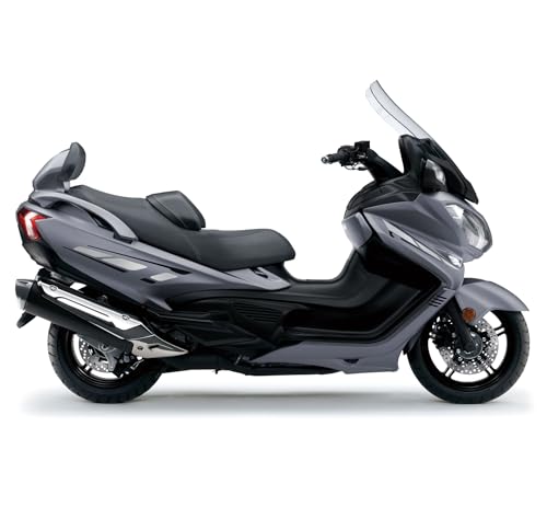 DualColorStampe Aufkleber kompatibel mit Suzuki Burgman 650 (2017-2020) Aufkleber für Motorradverkleidung Decal Scooter M0327 (Schwarz glänzend - Silber 90) von DualColorStampe