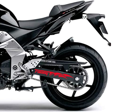 DualColorStampe Aufkleber passend für Kawasaki Z750 Gabel Aufkleber für Motorrad-Kettenschutz Racing (1 Stück) Artikelnummer: M0265 (Fluoreszierendes Rot) von DualColorStampe