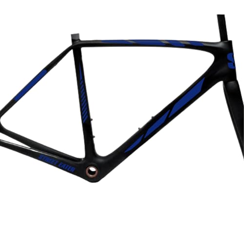 DualColorStampe Set mit 12 Aufklebern Decal Fahrradrahmen Fahrrad Aufkleber Rahmen MTB Universal Schutz Code B0168 (BLU 49) von DualColorStampe