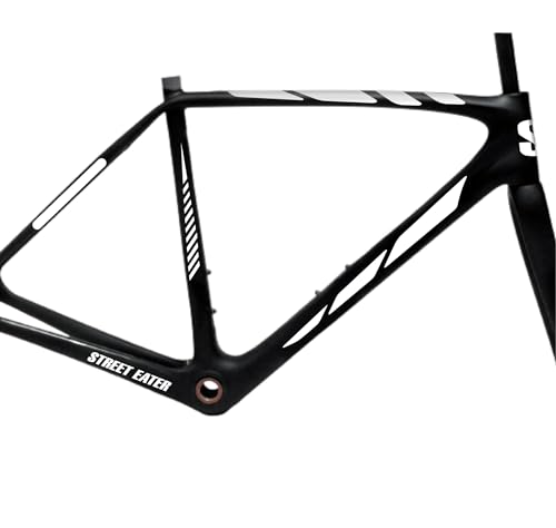 DualColorStampe Set mit 12 Aufklebern für Fahrradrahmen, universeller Schutz, Artikelnummer B0168 (Weiß glänzend) von DualColorStampe