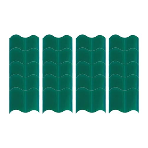 Dualoai 20 Stück Garten Grenze DIY Landschaftsbau Ineinander Greifen Outdoor Bett Grenze Panels, GrÜn von Dualoai