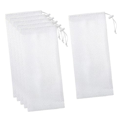 Dualoai 6 Vogelfutterspender, Tasche, Hängendes Gartennetz, Weiß von Dualoai