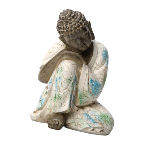 Dualoai Buddha Statue, Dekorative Skulptur, Buddha Figur, Schreibtisch Ornament für Büro Und Zuhause, Schlafender Buddha von Dualoai