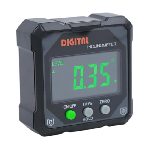 Dualoai Digitaler Neigungsmesser, Winkelmesser, Mauerwerk, IP54, Maschinen, Zimmerei, Tragbare Konstruktion, Messwerkzeug, Elektronische Wasserwaage, A von Dualoai