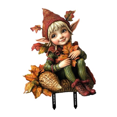 Dualoai Feengarten Dekoration mit Stab für Topfpflanzen, Mehrfarbig, 22.8 X 28.3 cm von Dualoai