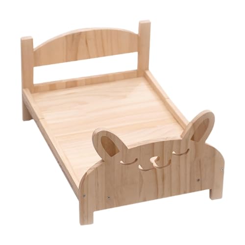 Dualoai Haustierbett Aus Holz, Ideales Nest für Katzen Und Kaninchen, Einfacher Aufbau, 52x36x25cm Dualoai Haustierbett Aus Holz, Ideales Nest für Katzen Und Kaninchen, Einfacher Aufbau, 52x36x25cm von Dualoai