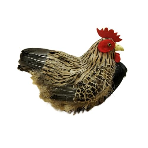 Dualoai Huhn Simulation Modell Künstliche Feder Prop Simulation Hen Figurine für Shop, Kein Korb Dualoai Huhn Simulation Modell Künstliche Feder Prop Simulation Hen Figurine für Shop, Kein Korb von Dualoai