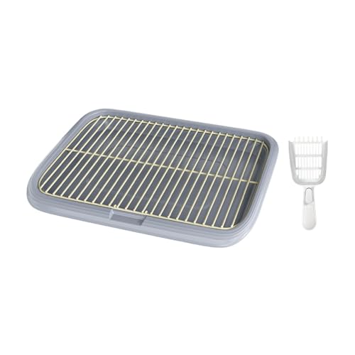 Dualoai Hundetoilette, Toilettentrainingstablett, Toilette, Hundetoilette, Töpfchen für kleine Hunde, Grau, XL Dualoai Hundetoilette, Toilettentrainingstablett, Toilette, Hundetoilette, Töpfchen für kleine Hunde, Grau, XL von Dualoai