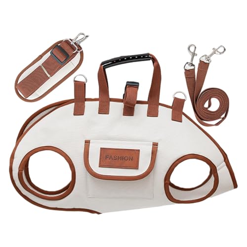 Dualoai Hundetragetasche, Atmungsaktiv Und Abnehmbarer Schultergurt, mit Leckerli Tasche, Bequem für Spaziergänge Im Freien, S von Dualoai