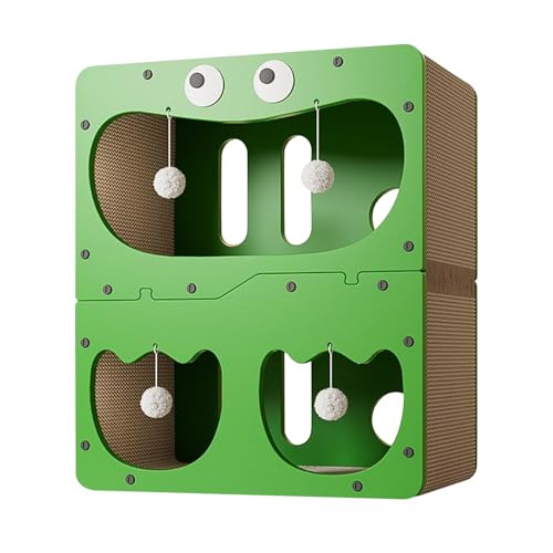 Dualoai Katzen Wellpappenhaus, Interaktives Spielhaus für Kätzchen Und Kleine Tiere Dualoai Katzen Wellpappenhaus, Interaktives Spielhaus für Kätzchen Und Kleine Tiere von Dualoai