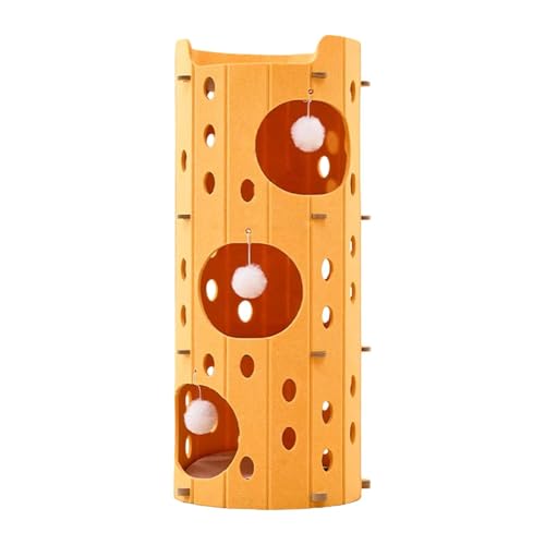 Dualoai Katzenkletterhaus, Spiel Und Kuscheltunnel, Aktivitäts Haustierbedarf, Mehrschichtig, für Erwachsene Und Kleine Katzen, 3-lagiges Gelb Dualoai Katzenkletterhaus, Spiel Und Kuscheltunnel, Aktivitäts Haustierbedarf, Mehrschichtig, für Erwachsene Und Kleine Katzen, 3-lagiges Gelb von Dualoai