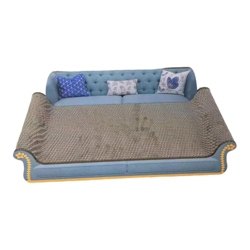 Dualoai Katzenkratzbrett, Haustier Schlafsofa, Kätzchen Kratzmatte, Himmelblau von Dualoai