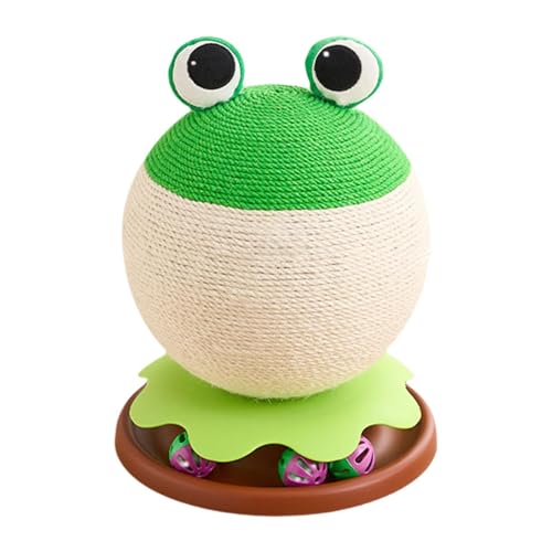 Dualoai Katzenspielzeug mit Kratzball Und Sisalumwicklung für Kätzchen Katzenerziehung Wohnraumgestaltung Katzenzubehör, Frosch Dualoai Katzenspielzeug mit Kratzball Und Sisalumwicklung für Kätzchen Katzenerziehung Wohnraumgestaltung Katzenzubehör, Frosch von Dualoai