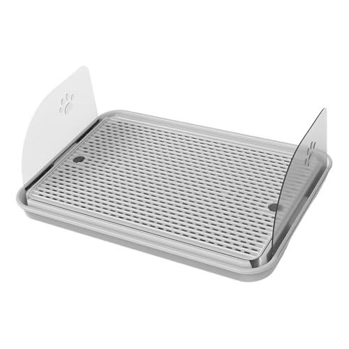 Dualoai Katzentoilette, Katzenstreu Auffangmatte, Heimtierbedarf, Waschbar, Tragbar, Doppellagig, Kätzchenstreu Stufe, Hellgrau von Dualoai