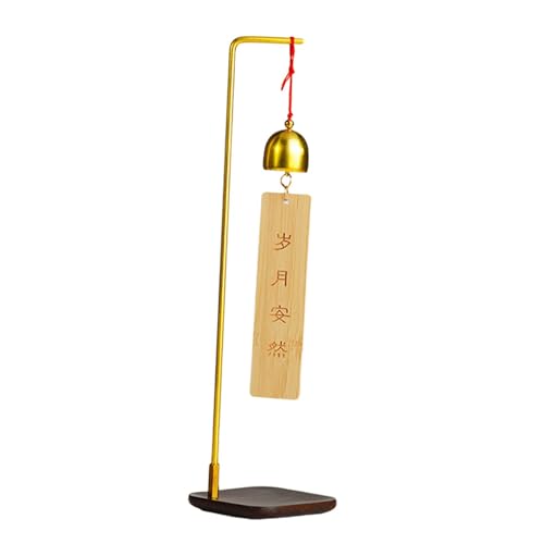 Dualoai Metall Hängen Wind Glocke Schreibtisch Dekor Wind Chime Kalligraphie Pinsel Halter für Home Fenster, Style A von Dualoai