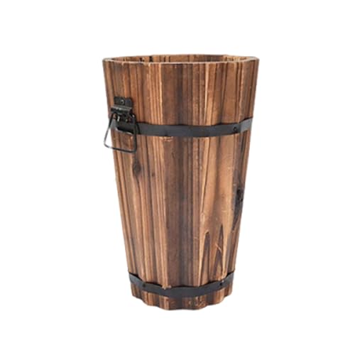 Dualoai Pflanzfass Aus Holz, Behälter mit Griffen für Pflanzen Im Freien, Blumenkasten, Style B, S Dualoai Pflanzfass Aus Holz, Behälter mit Griffen für Pflanzen Im Freien, Blumenkasten, Style B, S von Dualoai