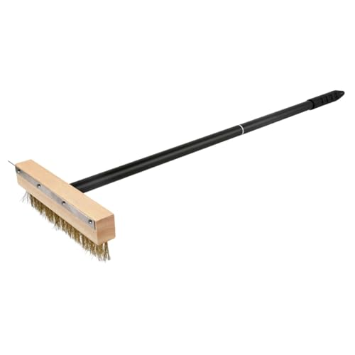 Dualoai Pizzaofenbürste mit Abnehmbarem Aluminiumgriff Kupferdraht Grillbürste Pizzasteinreiniger Ergonomisch für Großküche Heimbacken, Mehrfarbig, L Dualoai Pizzaofenbürste mit Abnehmbarem Aluminiumgriff Kupferdraht Grillbürste Pizzasteinreiniger Ergonomisch für Großküche Heimbacken, Mehrfarbig, L von Dualoai