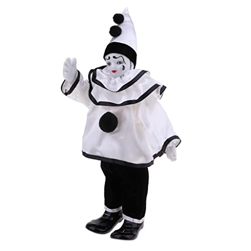 Dualoai Porzellan Clown Puppe für Kinder Spielzeug Geschenke Halloween Weihnachten Home Decor # 4 von Dualoai