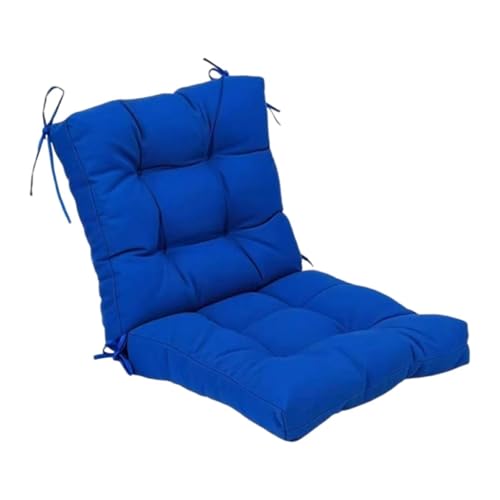Dualoai Stuhlkissen Aus Polyester mit Rückenlehne für Schaukelstühle Und Küchenstühle, für Den Innen Und Außenbereich, Blau von Dualoai