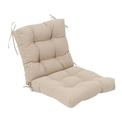 Dualoai Stuhlkissen Aus Polyester mit Rückenlehne für Schaukelstühle Und Küchenstühle, für Den Innen Und Außenbereich, Khaki von Dualoai